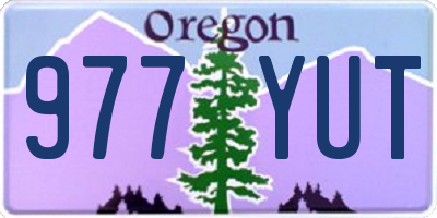 OR license plate 977YUT