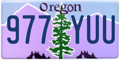 OR license plate 977YUU