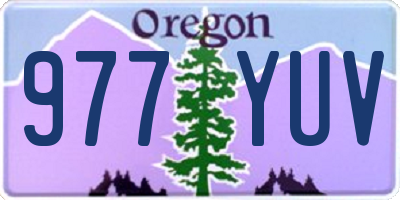 OR license plate 977YUV