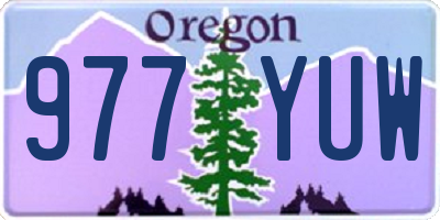 OR license plate 977YUW