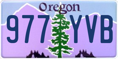 OR license plate 977YVB
