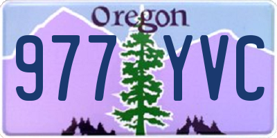 OR license plate 977YVC