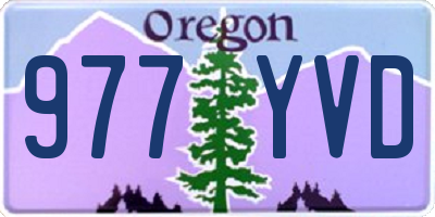 OR license plate 977YVD
