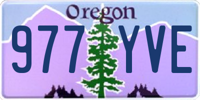 OR license plate 977YVE