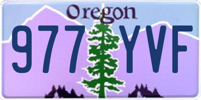 OR license plate 977YVF