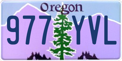 OR license plate 977YVL