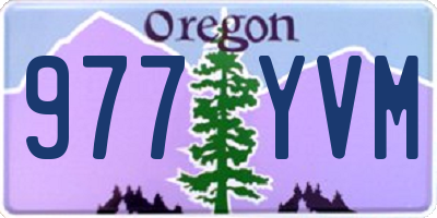 OR license plate 977YVM