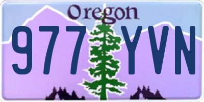 OR license plate 977YVN