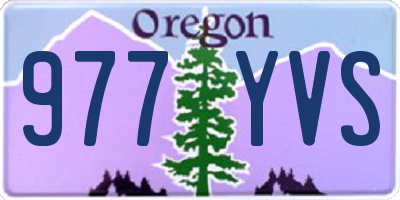 OR license plate 977YVS