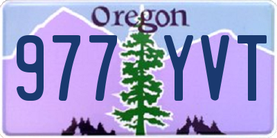 OR license plate 977YVT