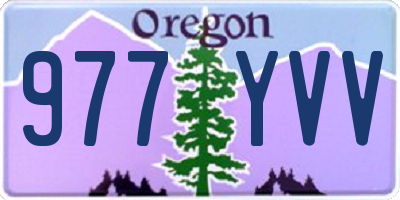 OR license plate 977YVV