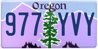 OR license plate 977YVY