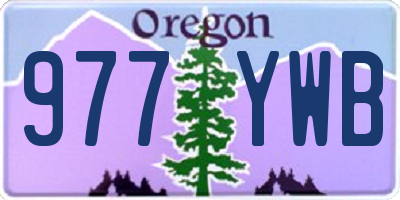 OR license plate 977YWB