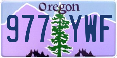 OR license plate 977YWF