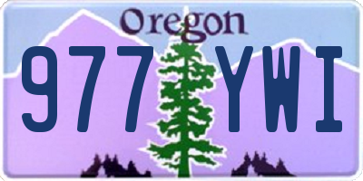 OR license plate 977YWI