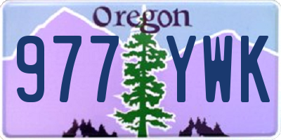 OR license plate 977YWK