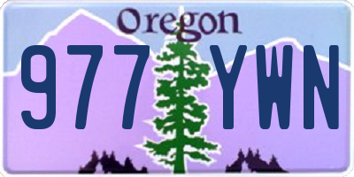 OR license plate 977YWN