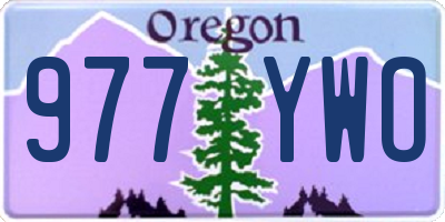 OR license plate 977YWO