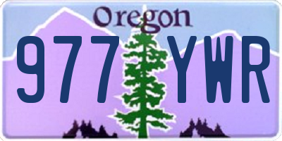OR license plate 977YWR