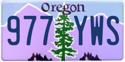OR license plate 977YWS