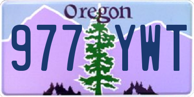 OR license plate 977YWT