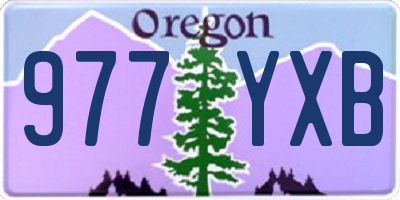 OR license plate 977YXB