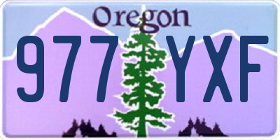 OR license plate 977YXF