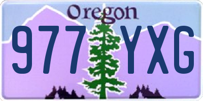 OR license plate 977YXG