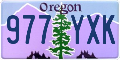 OR license plate 977YXK