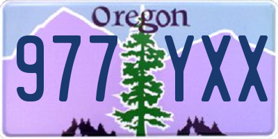 OR license plate 977YXX