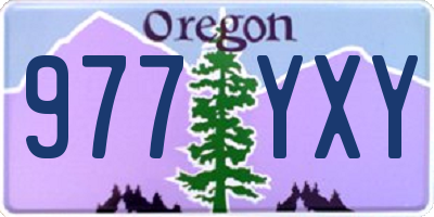OR license plate 977YXY
