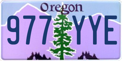 OR license plate 977YYE
