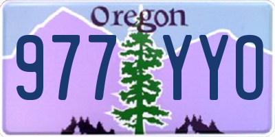 OR license plate 977YYO