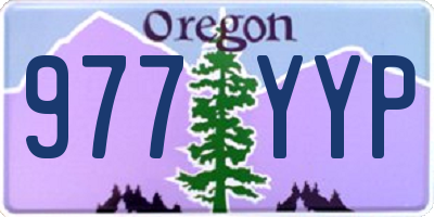 OR license plate 977YYP