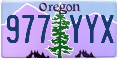 OR license plate 977YYX