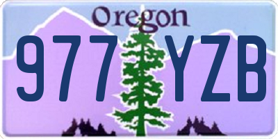 OR license plate 977YZB