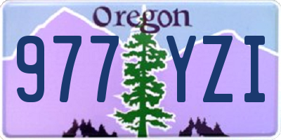 OR license plate 977YZI