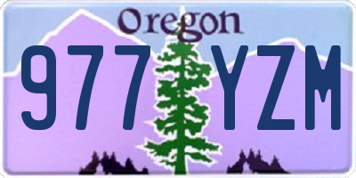 OR license plate 977YZM