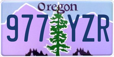 OR license plate 977YZR