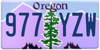OR license plate 977YZW