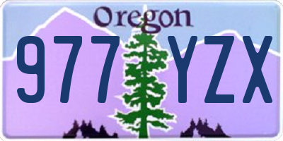 OR license plate 977YZX