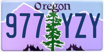 OR license plate 977YZY