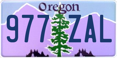 OR license plate 977ZAL