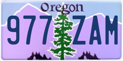 OR license plate 977ZAM