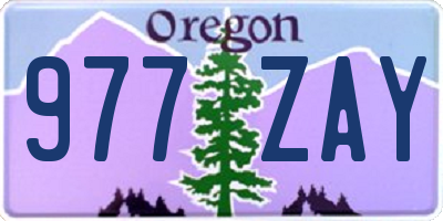 OR license plate 977ZAY