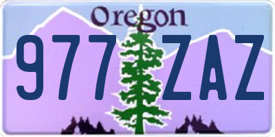 OR license plate 977ZAZ