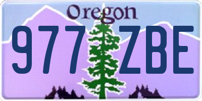 OR license plate 977ZBE