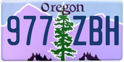 OR license plate 977ZBH