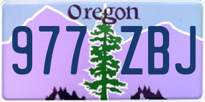 OR license plate 977ZBJ