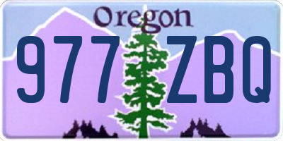 OR license plate 977ZBQ